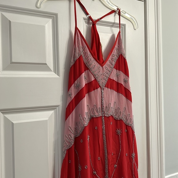 NWOT Free People VERO ALFIE Matisse Beaded Maxi Dress Size Medium Z191-14 - Picture 9 of 11